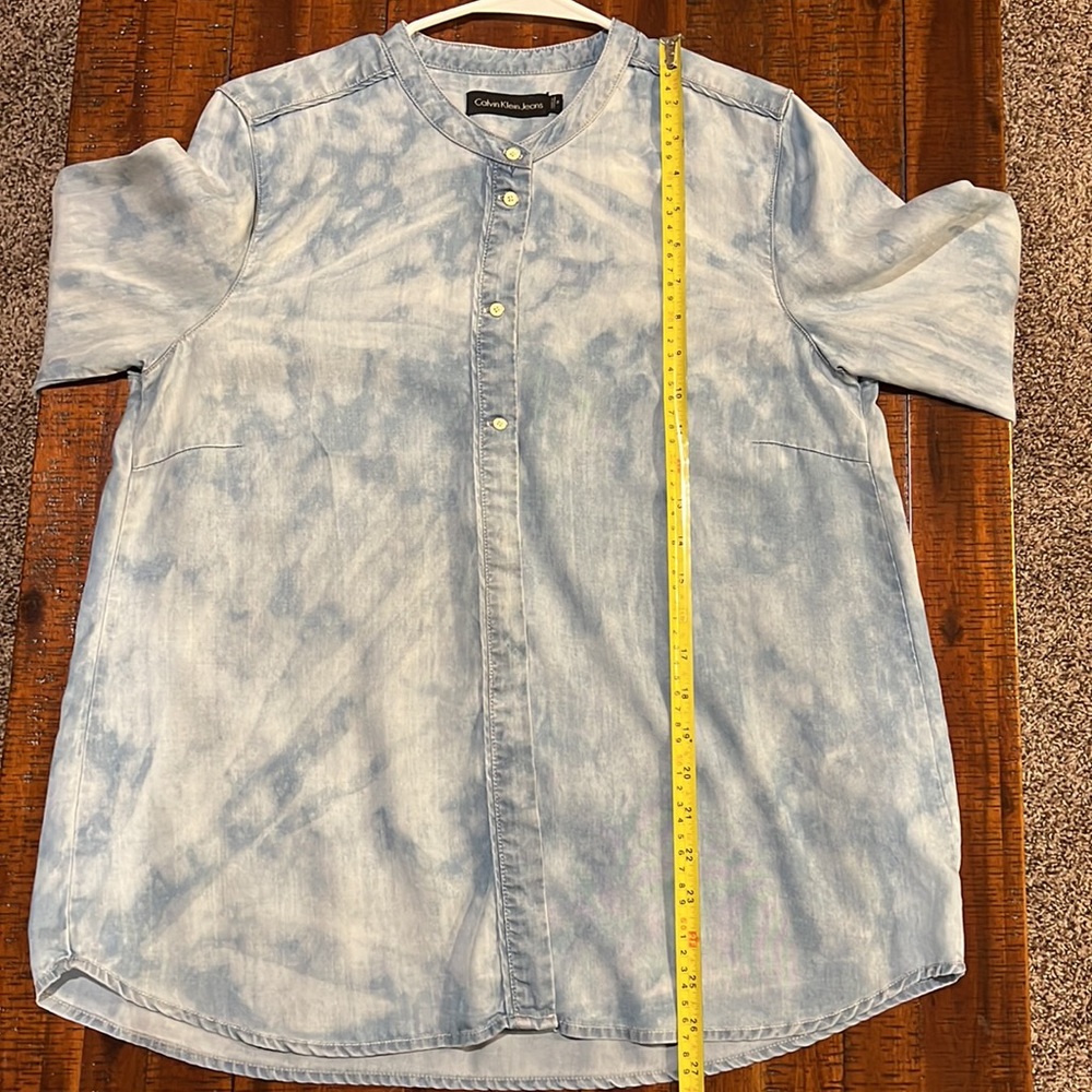 CALVIN KLEIN JEANS WOMEN LONG SLEEVE SHIRT MEDIUM - Picture 6 of 10